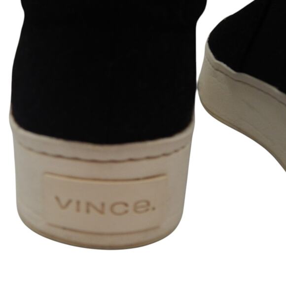 Vince Warren Suede Platform Sneakers Shoes Black Size 7.5M - Picture 4 of 8
